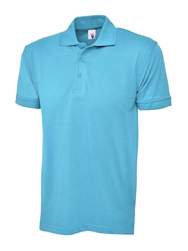 Personalised Essential Poloshirt Sky Blue